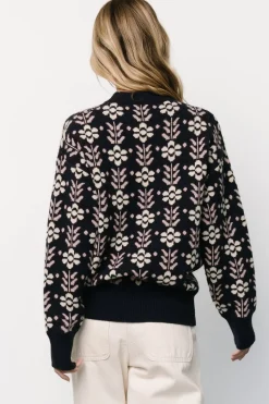 Baltic Born Norris Sweater | Navy Multi Floral