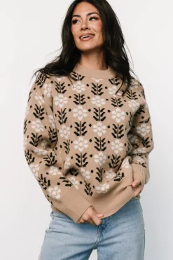 Baltic Born Norris Sweater | Tan Multi Floral