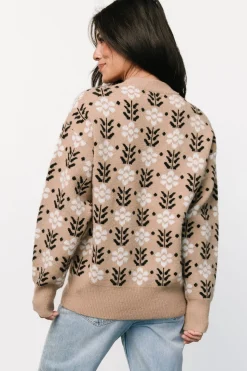 Baltic Born Norris Sweater | Tan Multi Floral