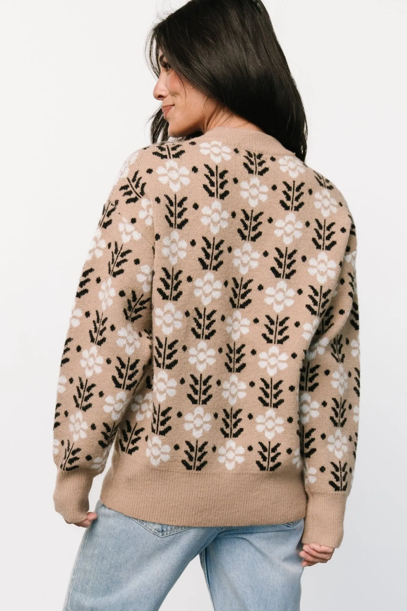 Baltic Born Norris Sweater | Tan Multi Floral