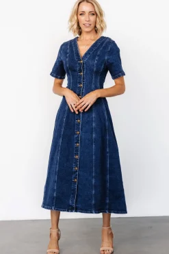 Baltic Born Oakley Button Denim Dress |