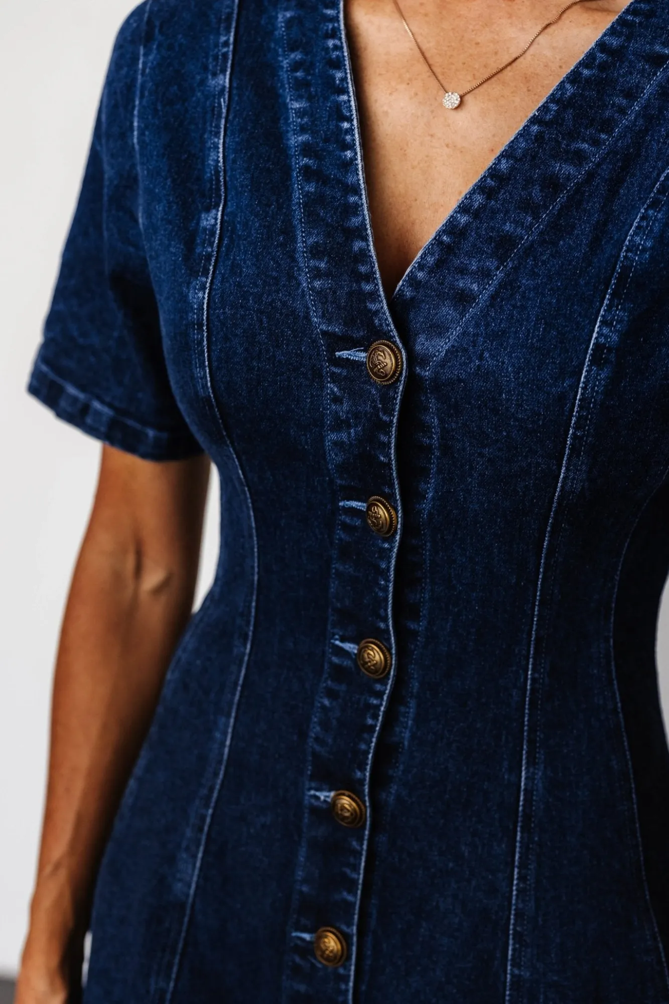 Baltic Born Oakley Button Denim Dress |