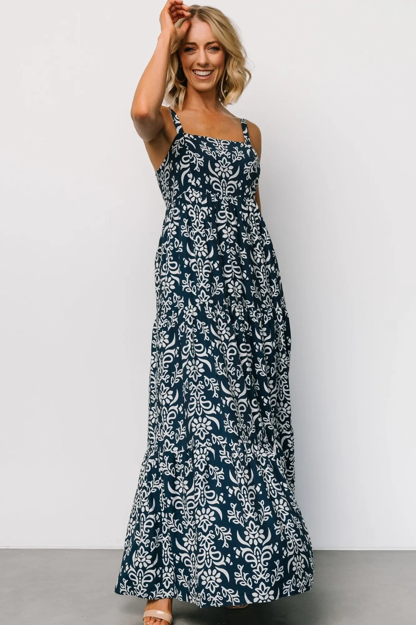 Baltic Born Oceanside Maxi Dress | Navy Print