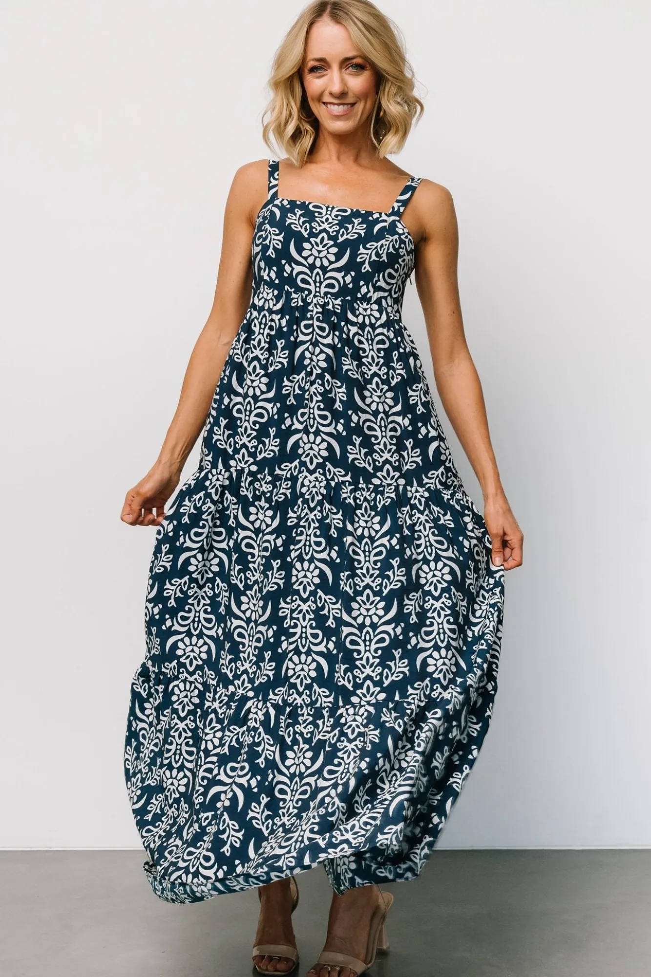 Baltic Born Oceanside Maxi Dress | Navy Print