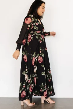 Baltic Born Olivia Maxi Dress | Black Rose Floral