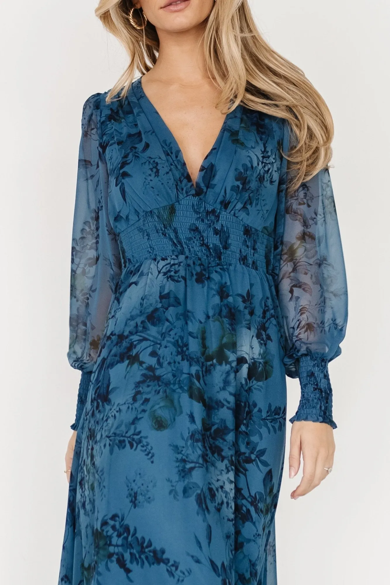 Baltic Born Olivia Maxi Dress | Deep Blue Floral