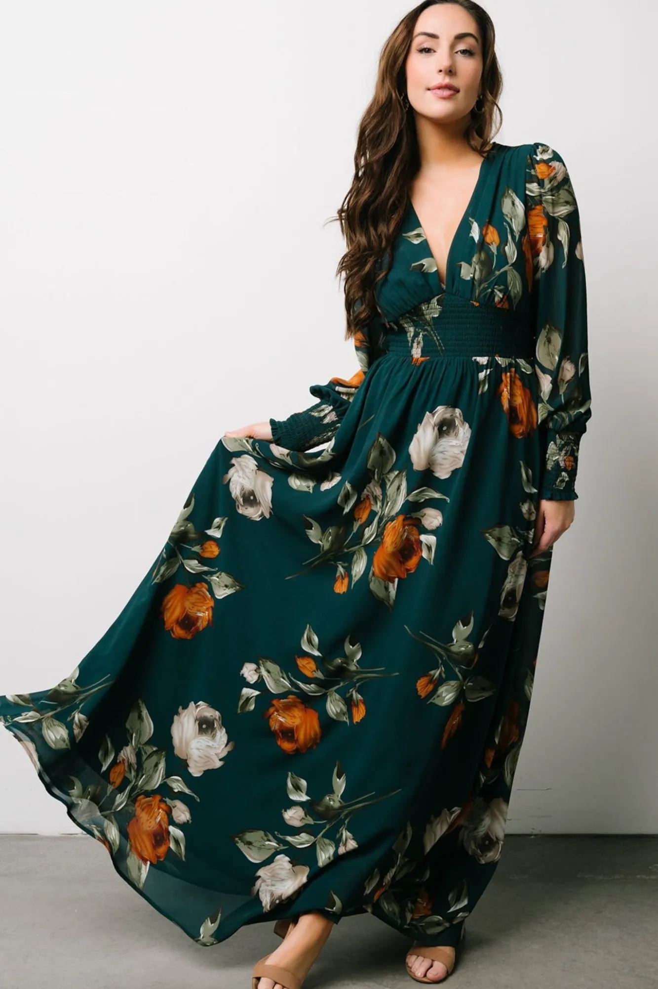 Baltic Born Olivia Maxi Dress | Deep Topaz Floral