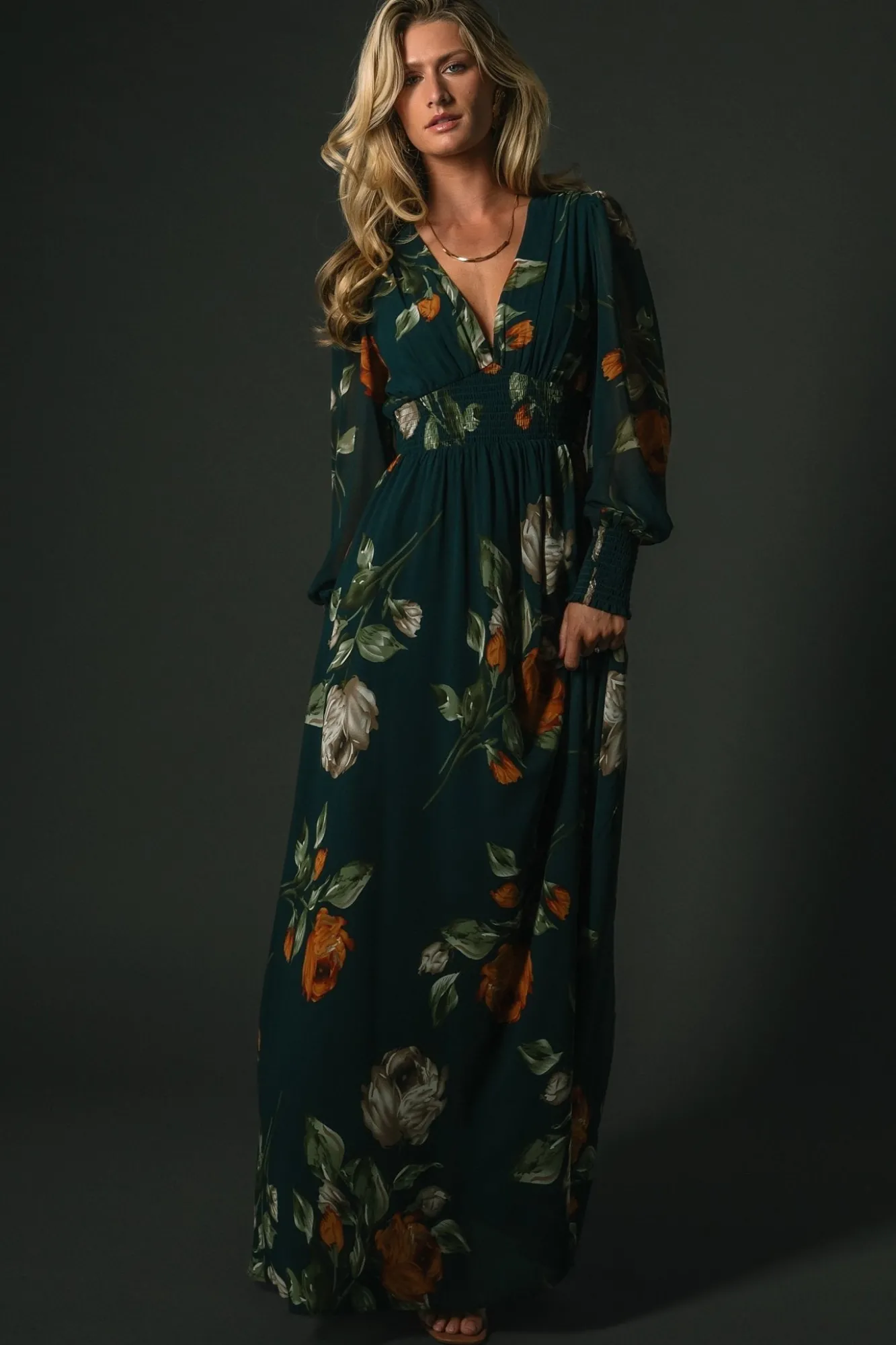 Baltic Born Olivia Maxi Dress | Deep Topaz Floral