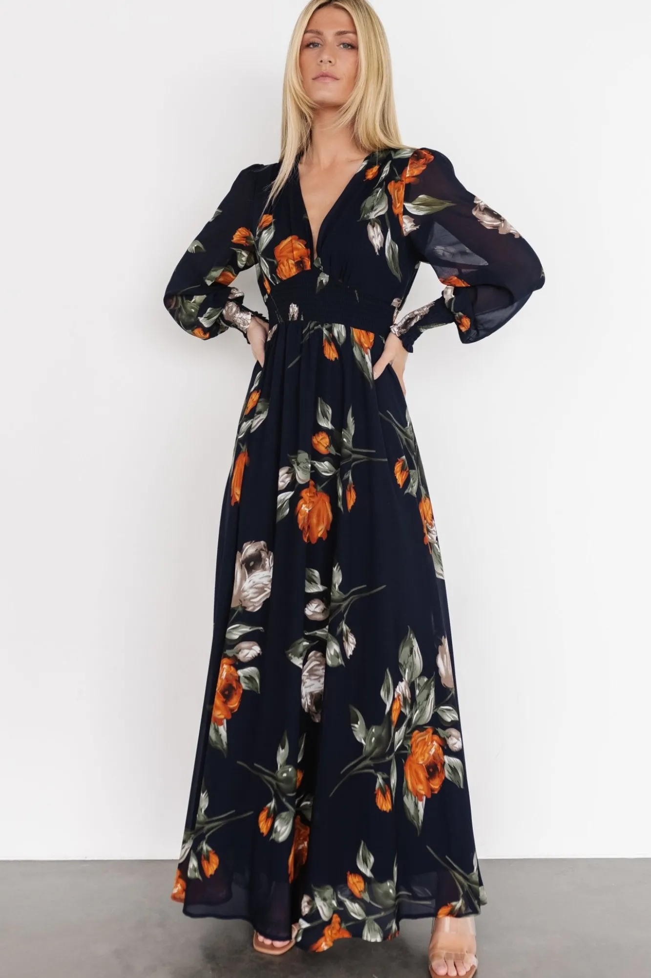 Baltic Born Olivia Maxi Dress | Midnight Navy Floral