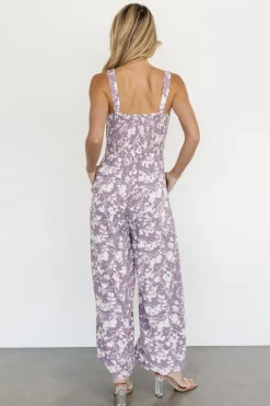 Baltic Born Palisades Tank Jumpsuit | Lavender Print