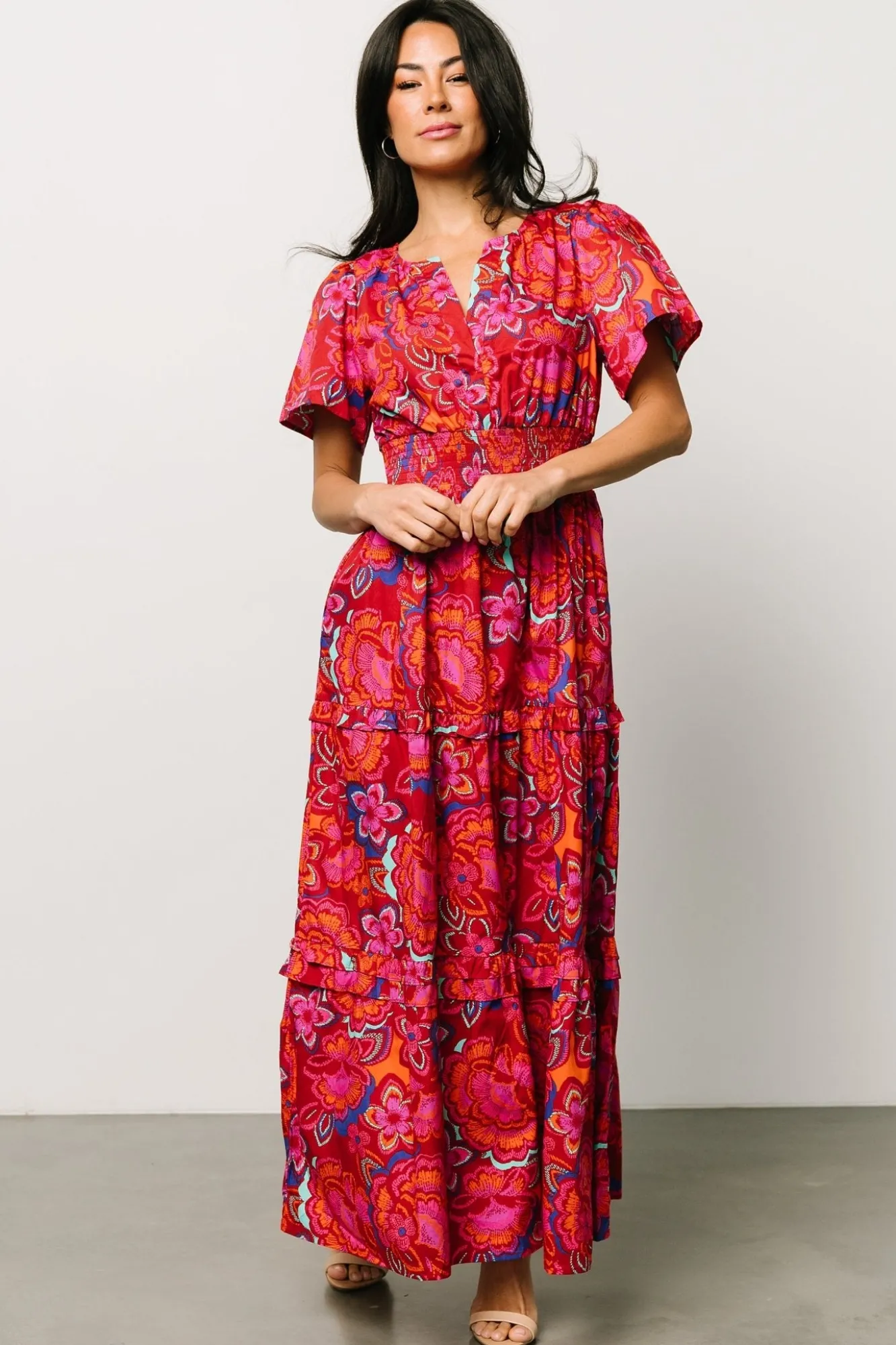 Baltic Born Palmer Tiered Maxi Dress | Multi Floral