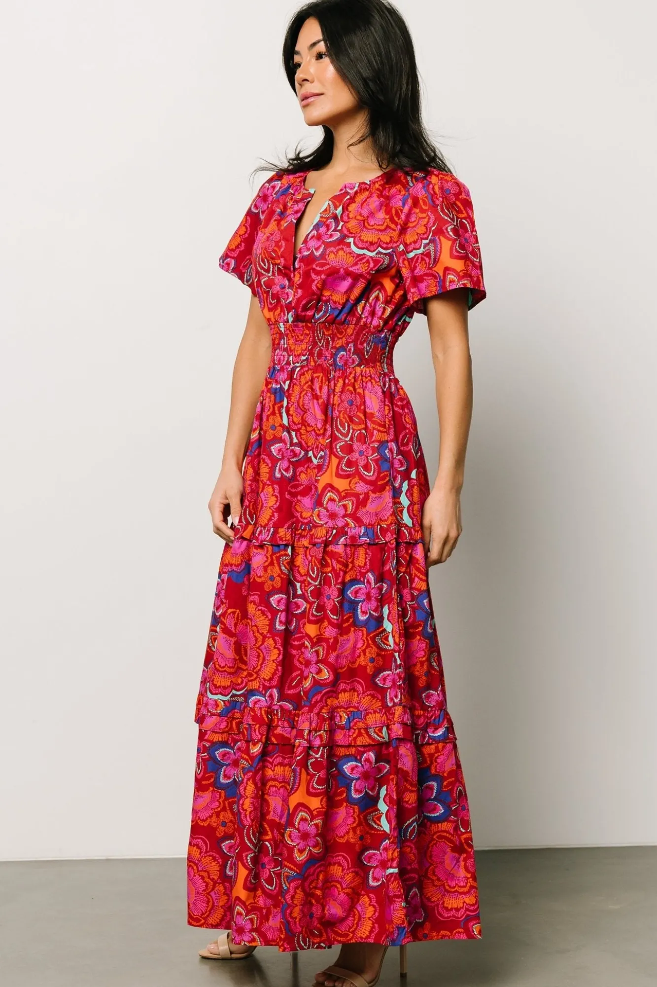 Baltic Born Palmer Tiered Maxi Dress | Multi Floral
