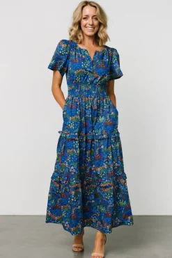 Baltic Born Palmer Tiered Maxi Dress | Cobalt Multi