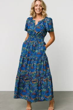 Baltic Born Palmer Tiered Maxi Dress | Cobalt Multi