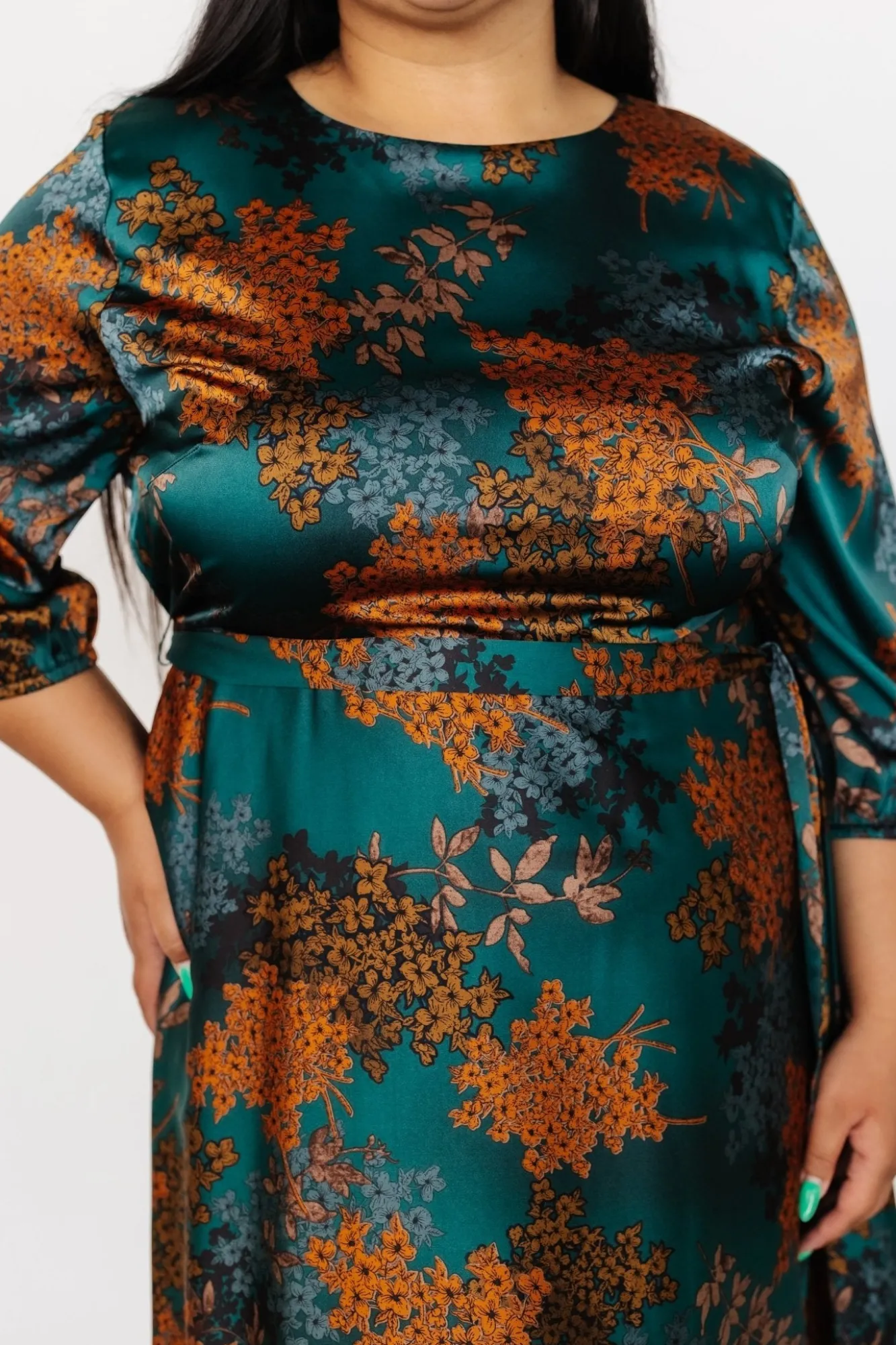 Baltic Born Paula Satin Maxi Dress | Jade Multi