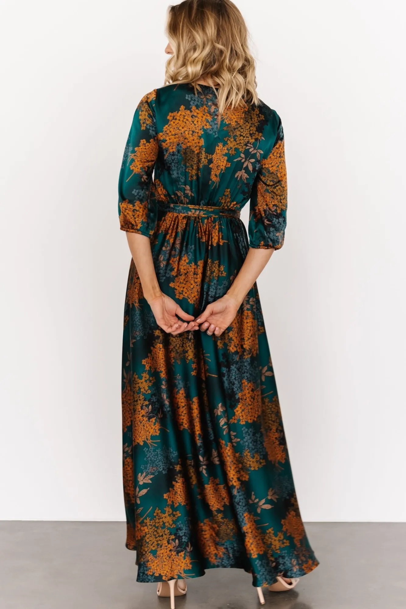 Baltic Born Paula Satin Maxi Dress | Jade Multi