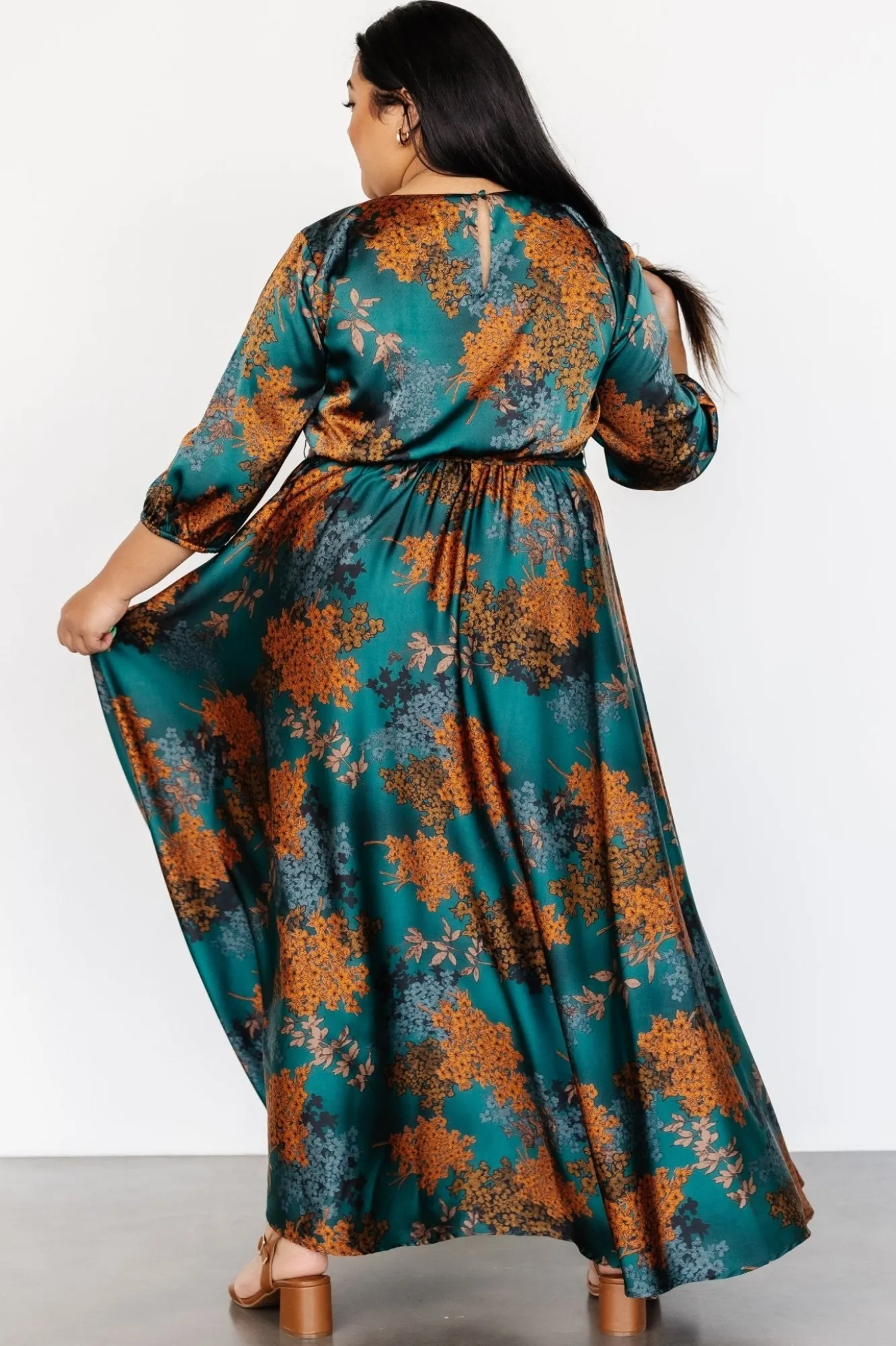 Baltic Born Paula Satin Maxi Dress | Jade Multi