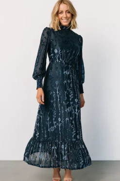 Baltic Born Penelope Velvet Maxi Dress | Midnight Blue