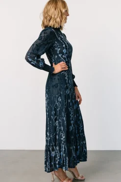Baltic Born Penelope Velvet Maxi Dress | Midnight Blue