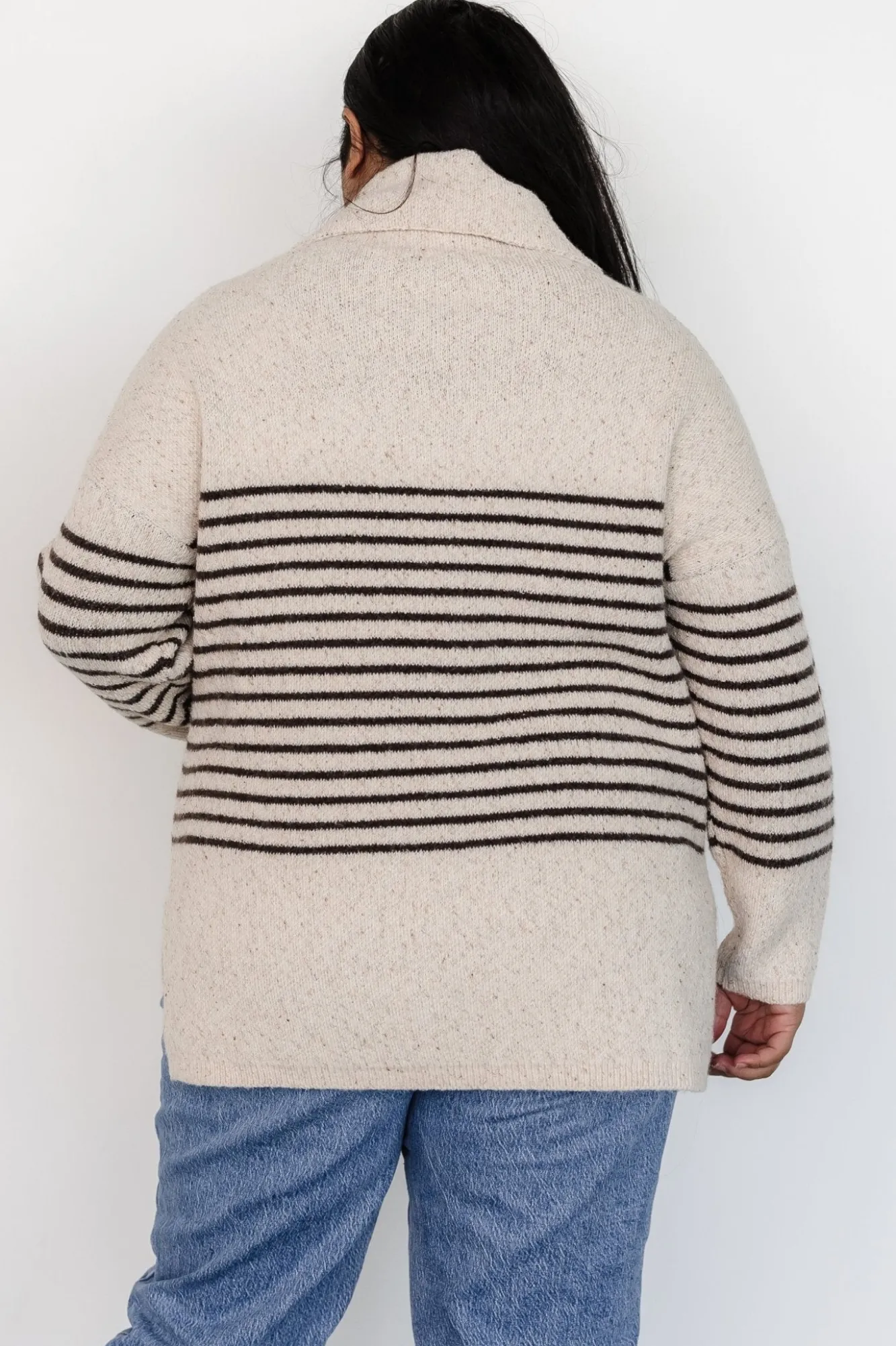 Baltic Born Pennington Turtleneck Sweater | Cream Multi Stripe