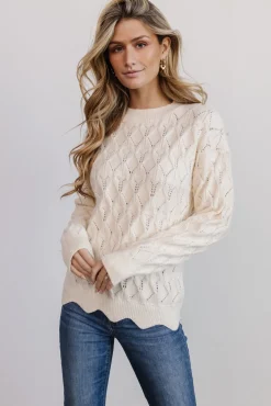 Baltic Born Perle Eyelet Scallop Sweater |