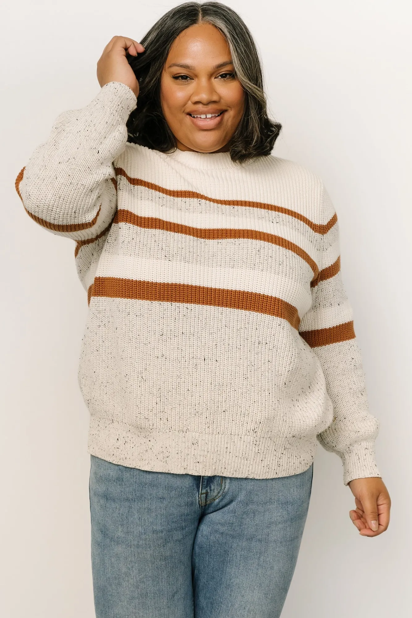 Baltic Born Peyton Striped Sweater | Cream + Camel