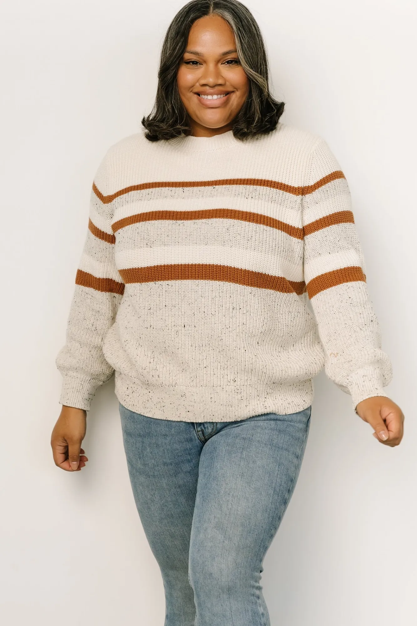 Baltic Born Peyton Striped Sweater | Cream + Camel