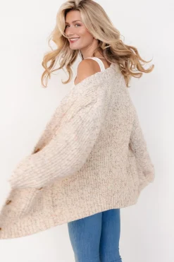 Baltic Born Phillis Chunky Knit Cardigan | Oatmeal Multi