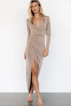 Baltic Born Pierce Shimmer Gown | Dusty Mocha