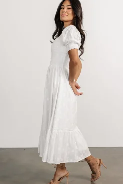 Baltic Born Piper Eyelet Midi Dress | Off White