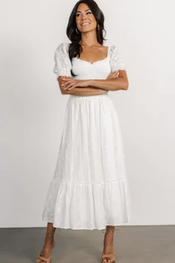 Baltic Born Piper Eyelet Midi Dress | Off White