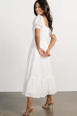 Baltic Born Piper Eyelet Midi Dress | Off White