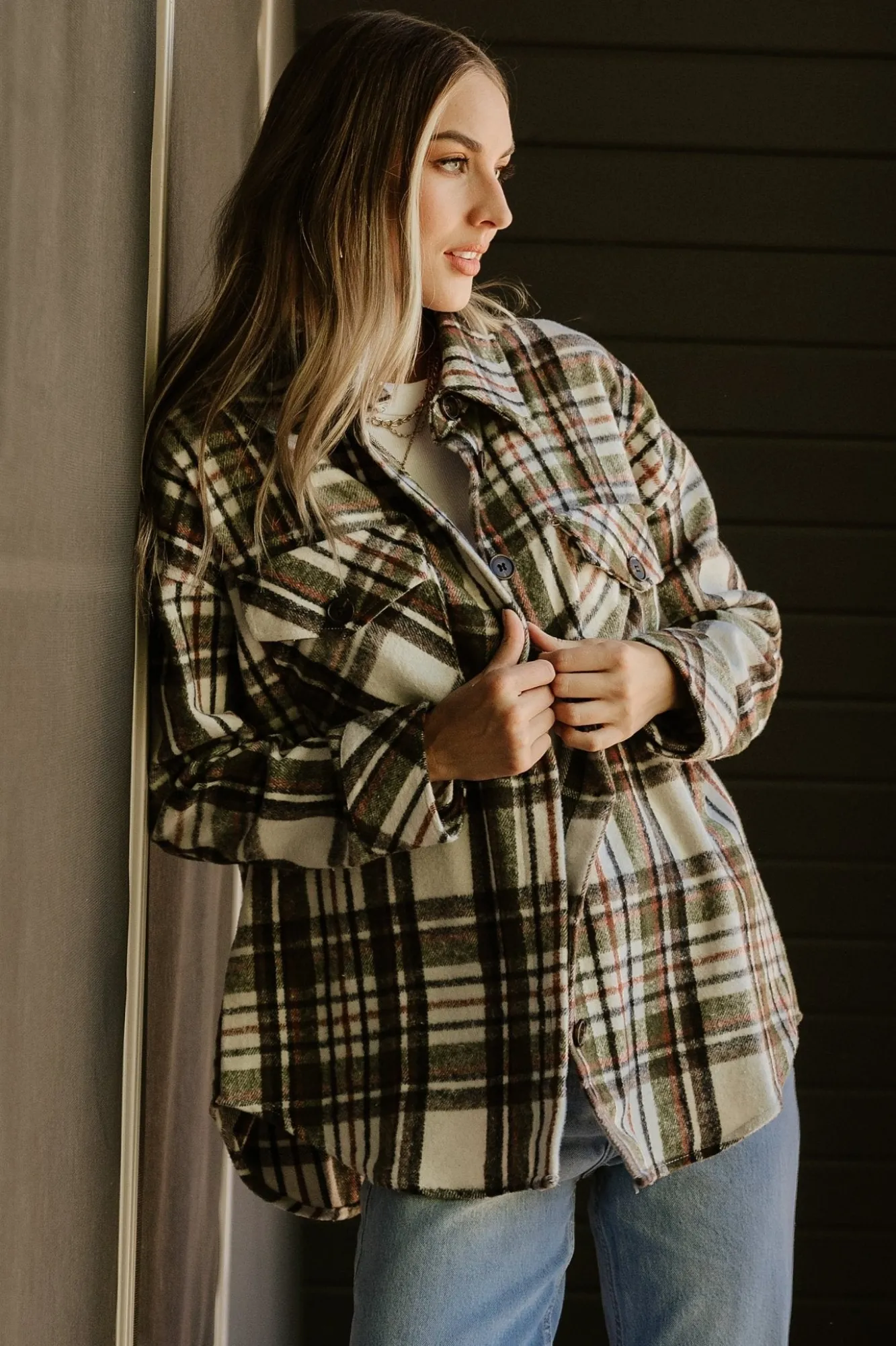 Baltic Born Polson Plaid Shacket | Ivory Multi