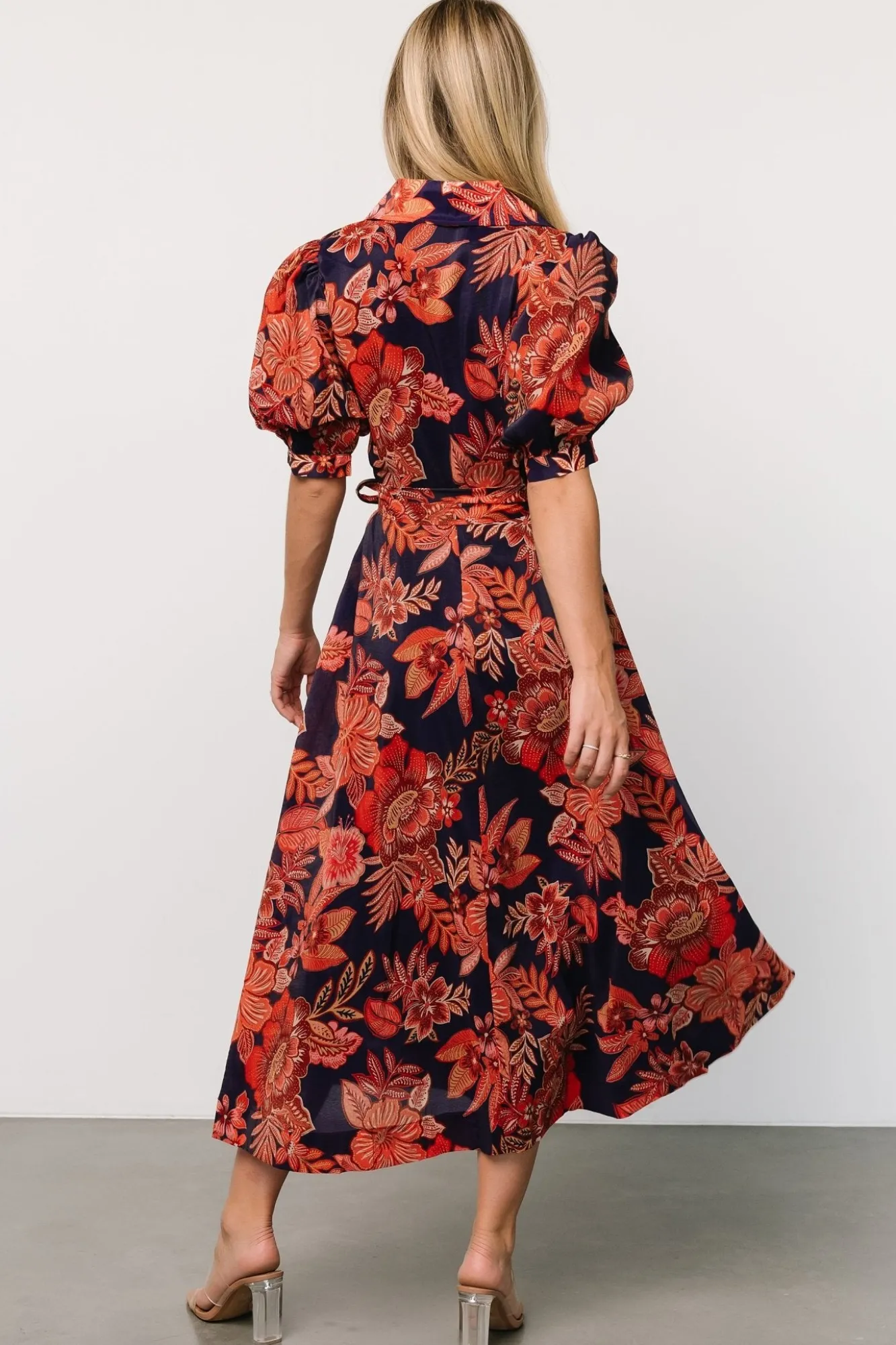 Baltic Born Potenza Wrap Dress | Navy + Rust
