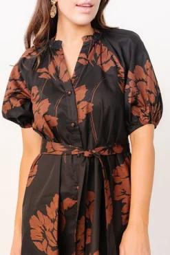 Baltic Born Prescott Midi Dress | Black + Brown Floral