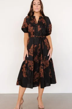 Baltic Born Prescott Midi Dress | Black + Brown Floral