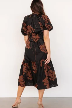 Baltic Born Prescott Midi Dress | Black + Brown Floral