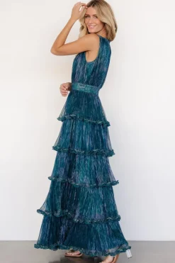 Baltic Born Quentin Shimmer Dress | Teal + Purple