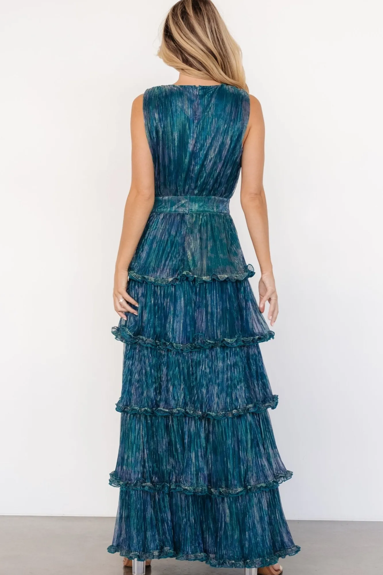 Baltic Born Quentin Shimmer Dress | Teal + Purple