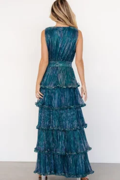 Baltic Born Quentin Shimmer Dress | Teal + Purple