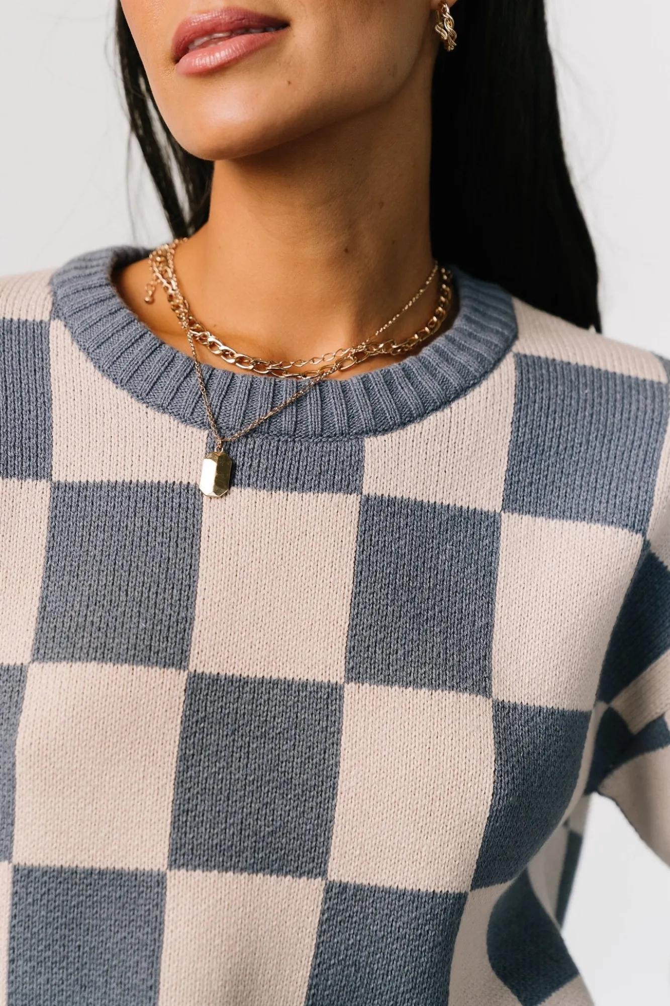 Baltic Born Quincy Checkered Sweater |