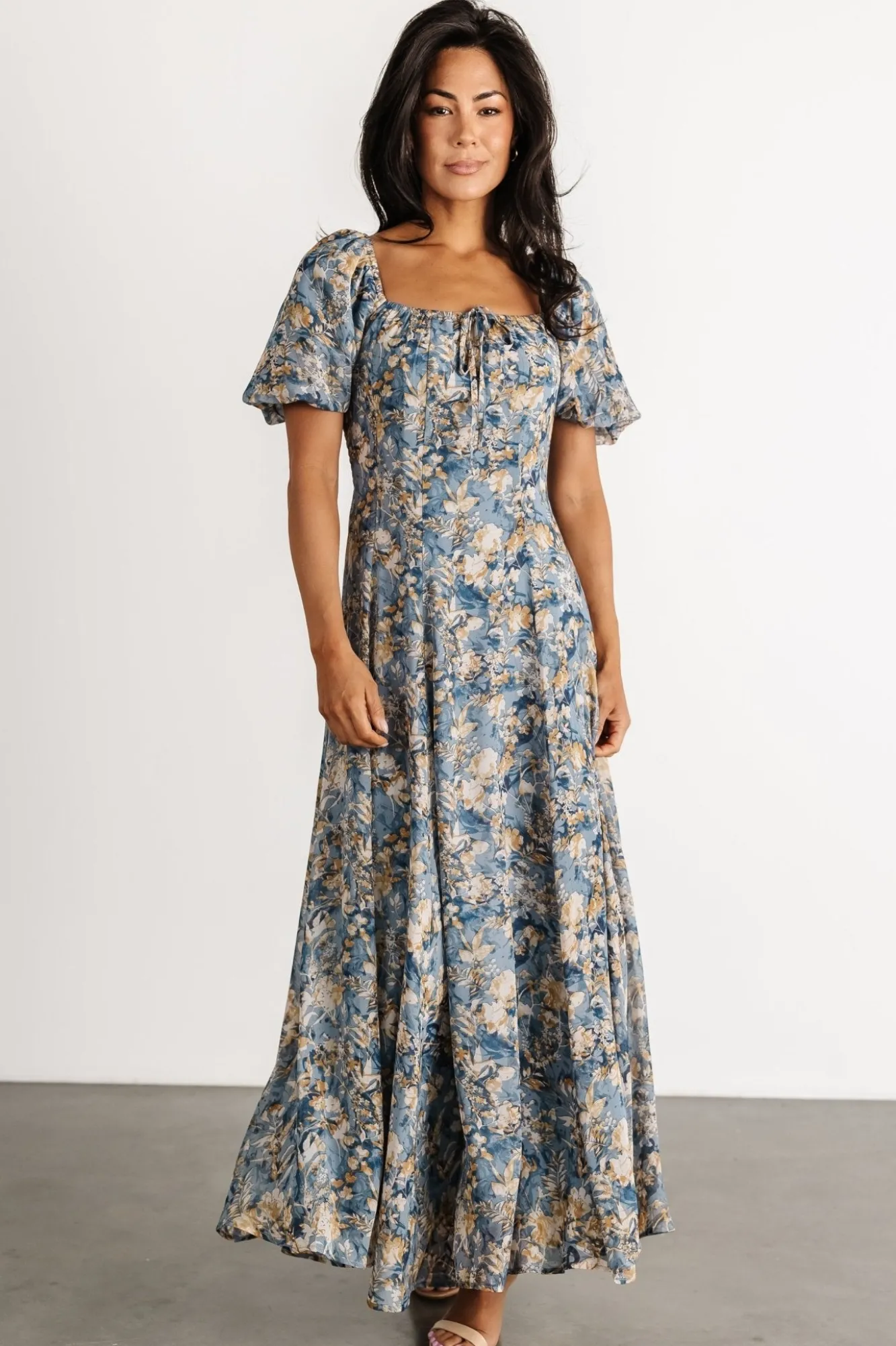 Baltic Born Raelynn Maxi Dress | Dusty Blue Floral