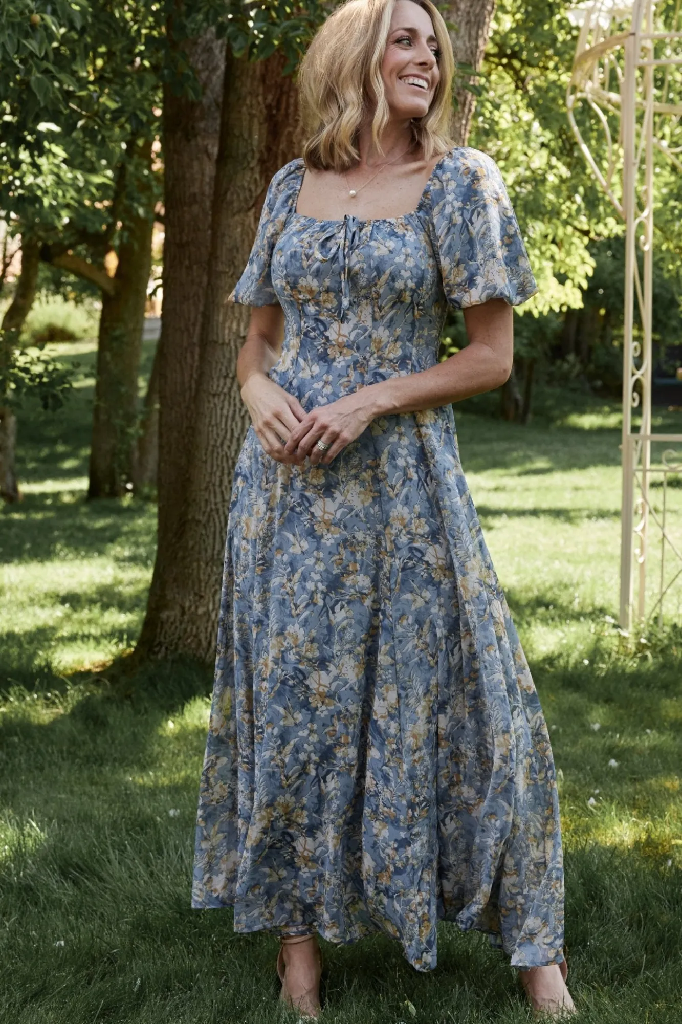 Baltic Born Raelynn Maxi Dress | Dusty Blue Floral