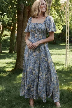 Baltic Born Raelynn Maxi Dress | Dusty Blue Floral