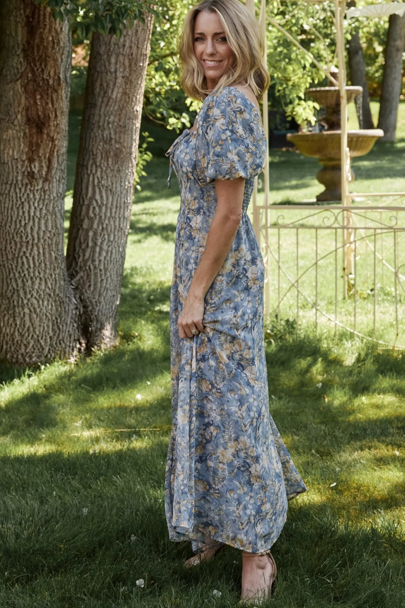 Baltic Born Raelynn Maxi Dress | Dusty Blue Floral