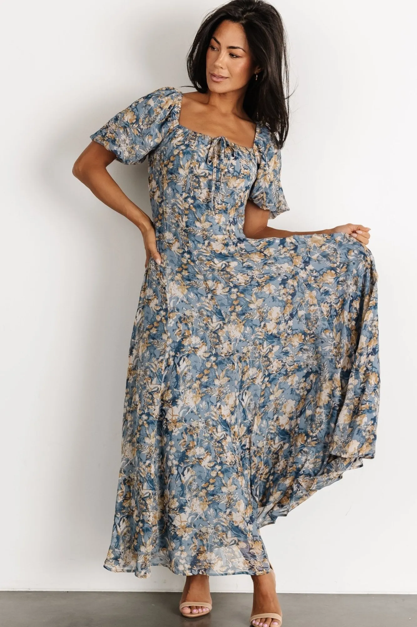Baltic Born Raelynn Maxi Dress | Dusty Blue Floral