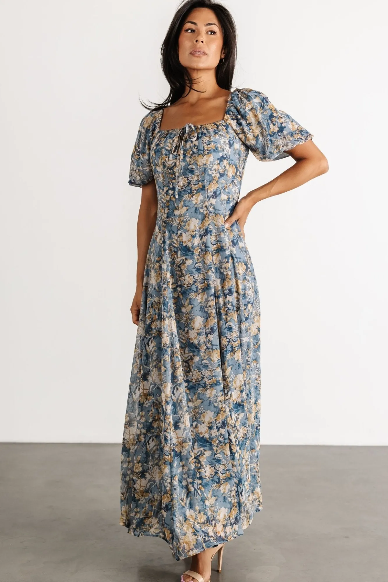 Baltic Born Raelynn Maxi Dress | Dusty Blue Floral