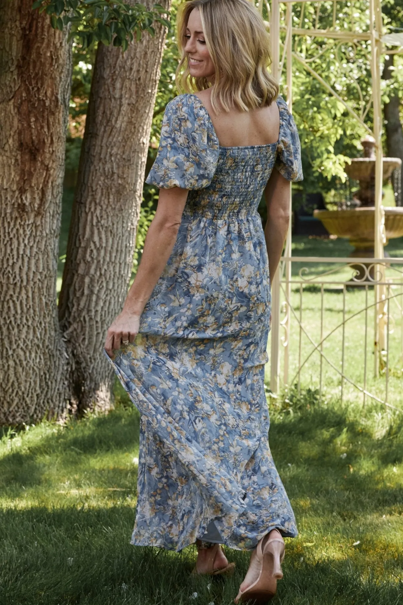 Baltic Born Raelynn Maxi Dress | Dusty Blue Floral
