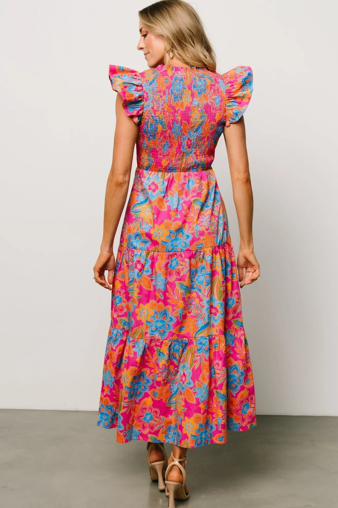 Baltic Born Ranchero Smocked Maxi Dress | Pink Multi