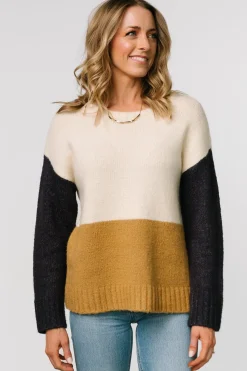 Baltic Born Randi Color Block Sweater | Cream + Navy